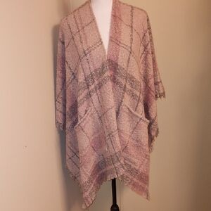 Plaid Open Front Women Sweater